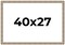 40x27 Refined Silver Picture Frame - UV Acrylic, Foam Board Backing, Hanging Hardware